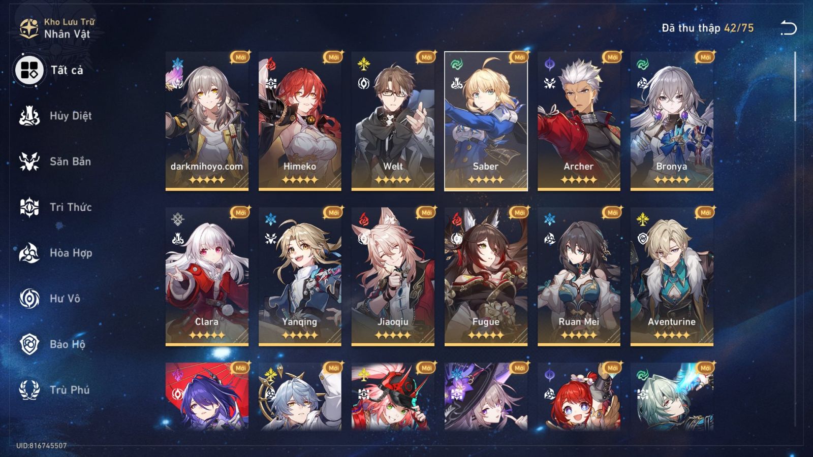 Acc Honkai Star Rail ID 12170