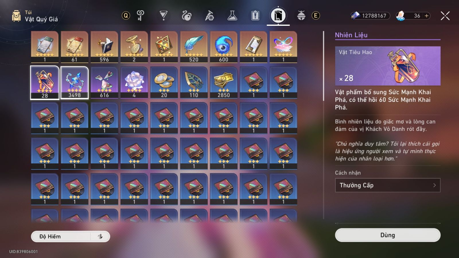 Acc Honkai Star Rail ID 13230