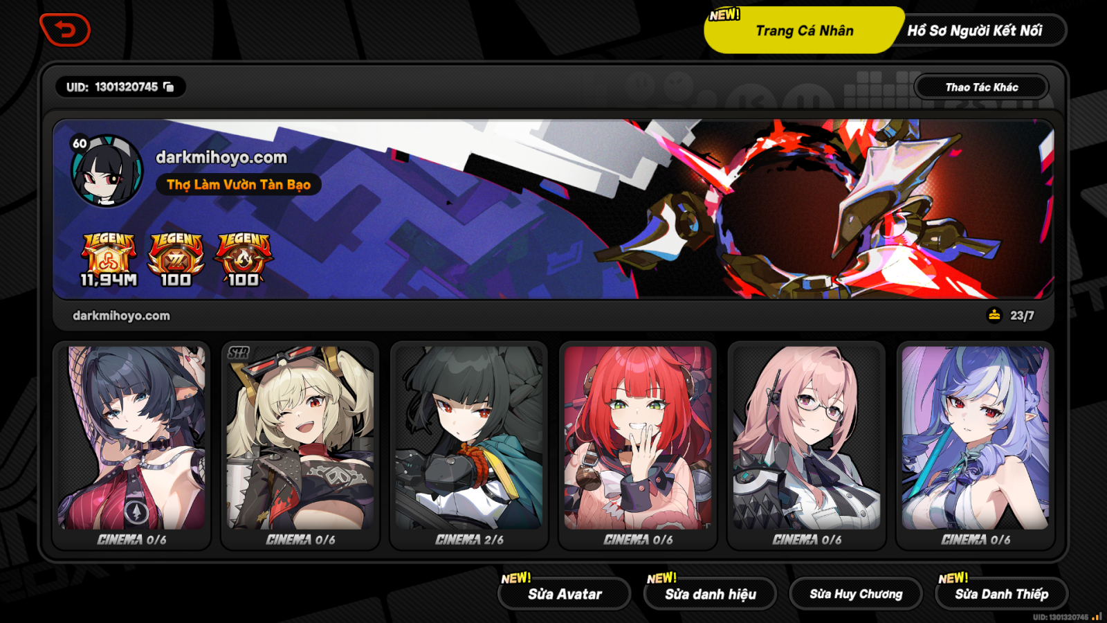 Acc Zenless Zone Zero ID 18414
