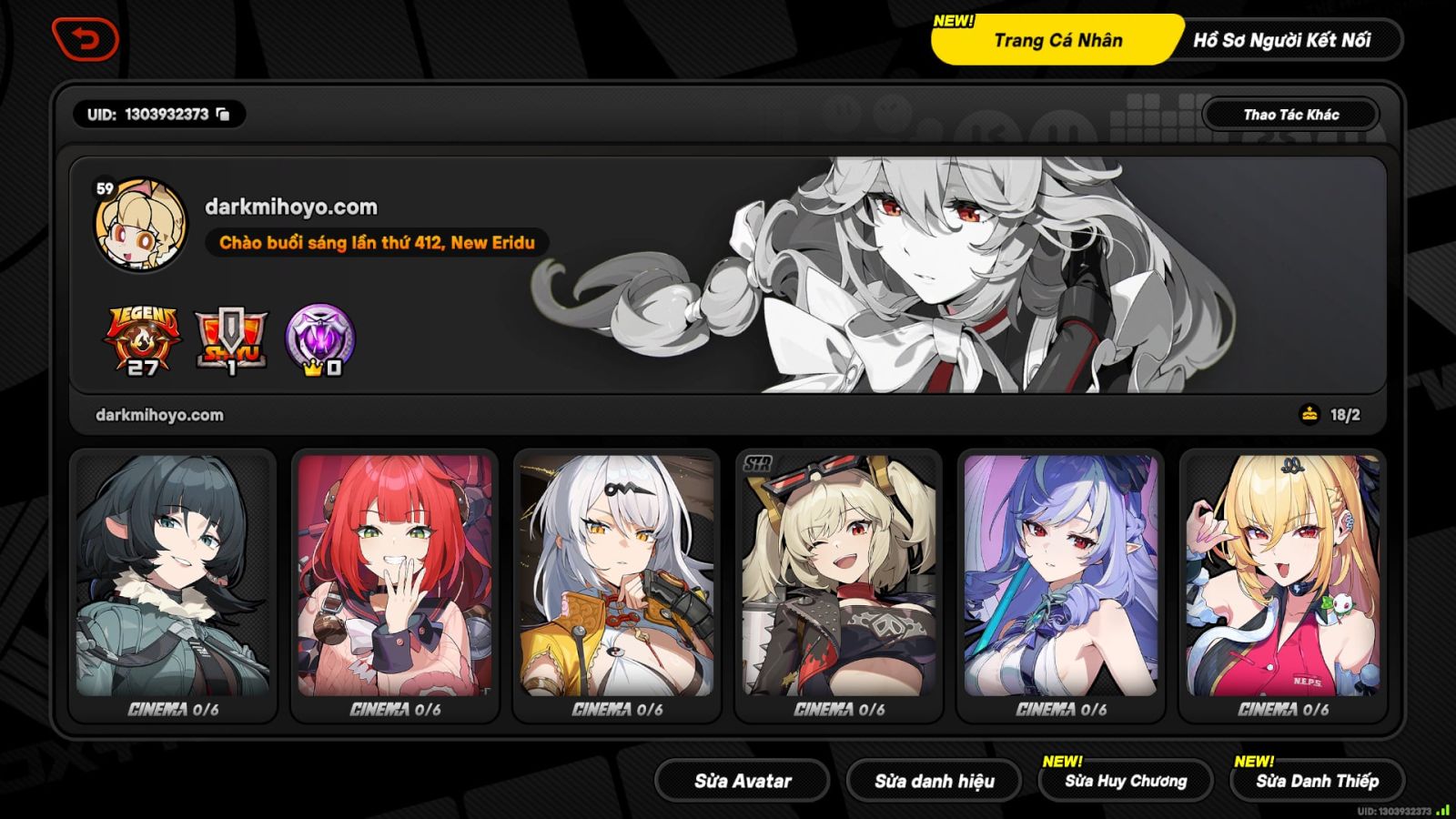 Acc Zenless Zone Zero ID 18804